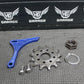 2012 2013 YAMAHA YZ250F BLUE BILLET ALUMINUM FRONT SPROCKET COVER CHAIN GUARD