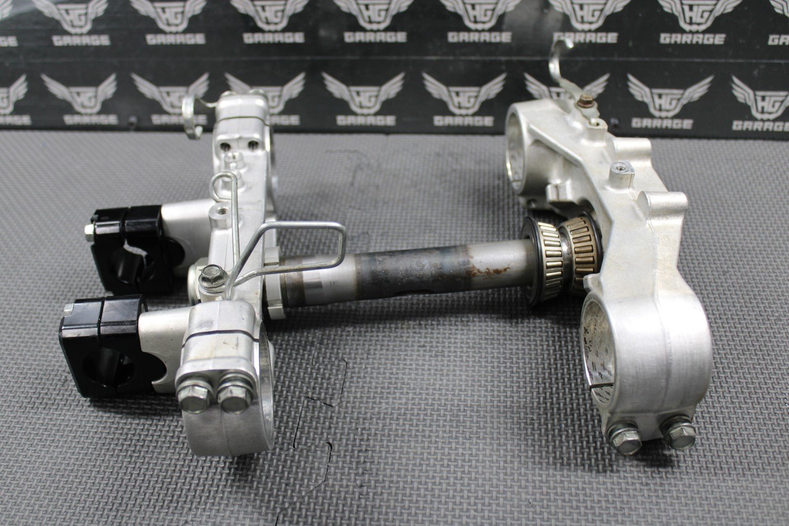 2003 KAWASAKI KLX400SR OEM FRONT FORK LOWER UPPER TRIPLE TREE STEM FAT BAR CLAMP - hggarage