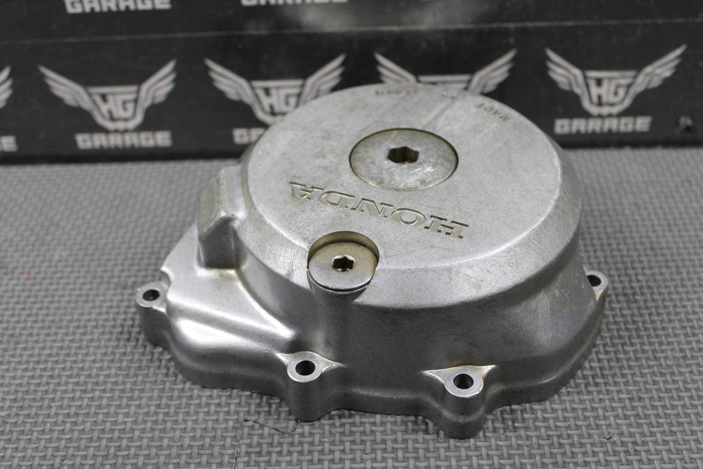 1991 HONDA 90 - 95 XR250R OEM LEFT CASE STATOR GENERATOR MAGNETO COVER 11341 - KZ1 - 6 - hggarage