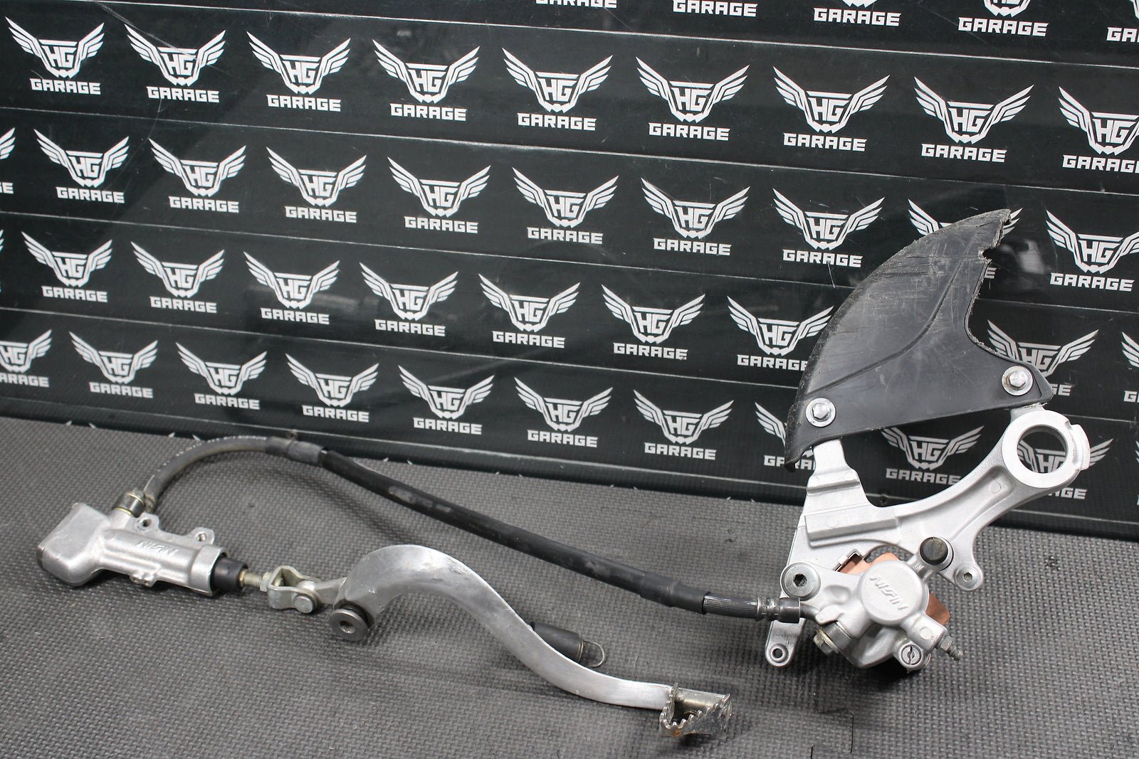 2009 Kawasaki KX250F OEM Nissin Rear Back Brake Caliper Master Cylinder Lever - hggarage