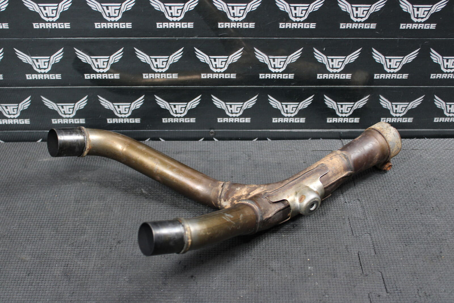 2008 HONDA CRF250R OEM MUFFLER EXHAUST Y PIPE DUAL EXHAUST JOINT SLIP ON